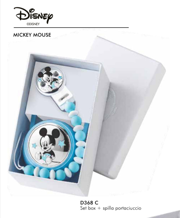 Disney - Set Caja + Pin porta chupete Mickey Mouse