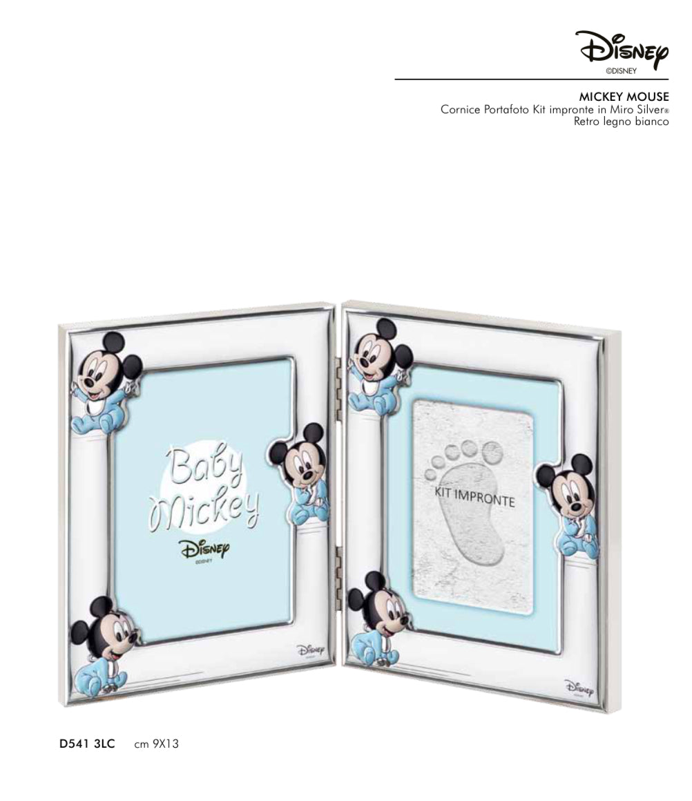 Mickey &amp; Minnie Mouse Footprint Kit Photo Frame