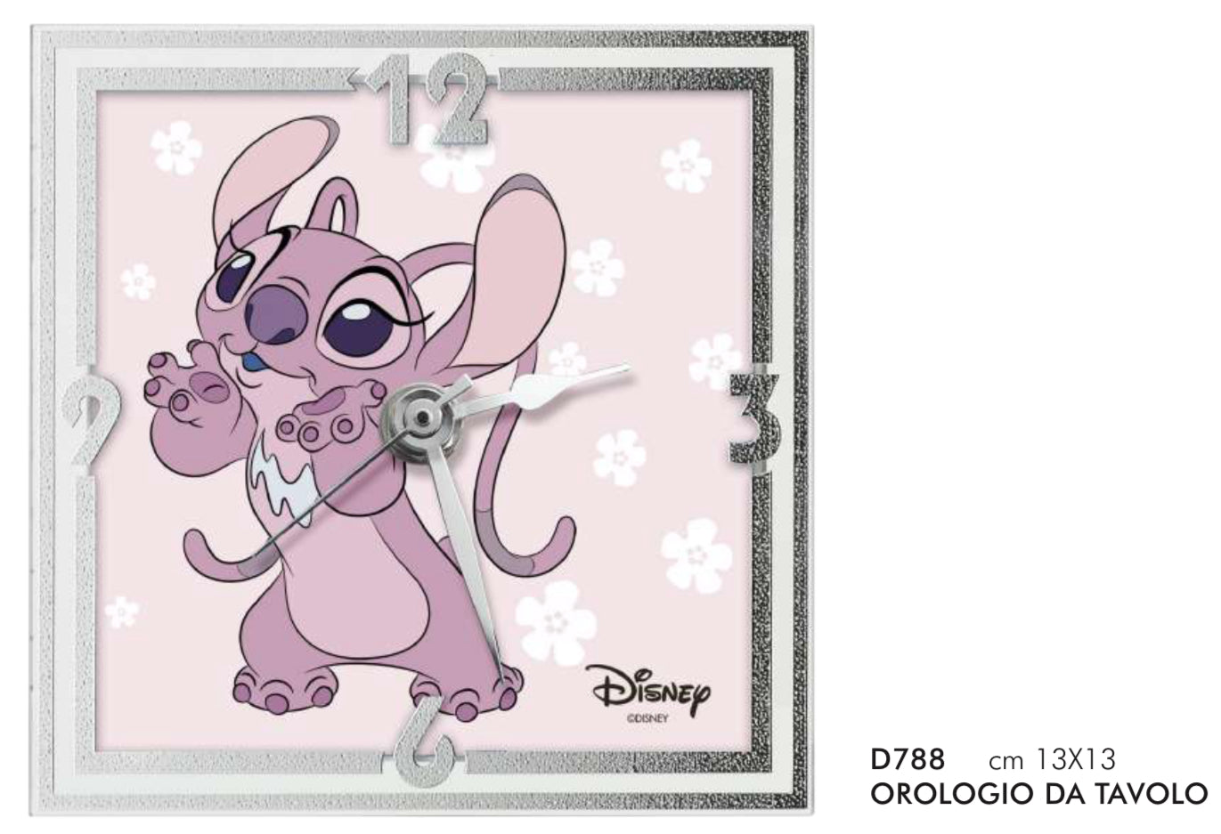 Lilo &amp; Stitch Pink Table Clock