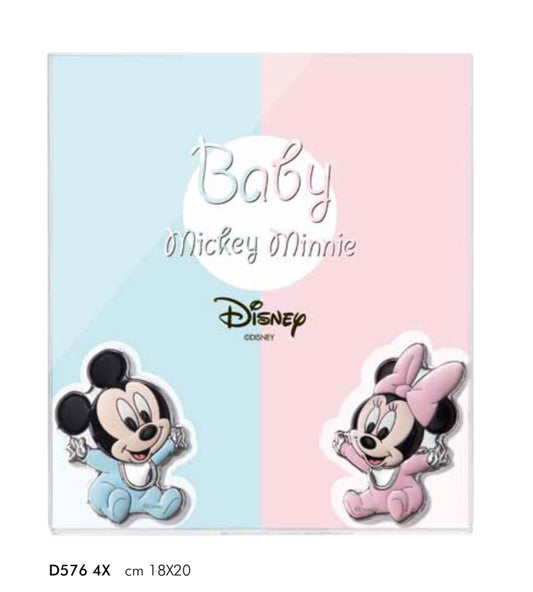 Marco de plexiglás para bebé de Disney: Mickey y Minnie