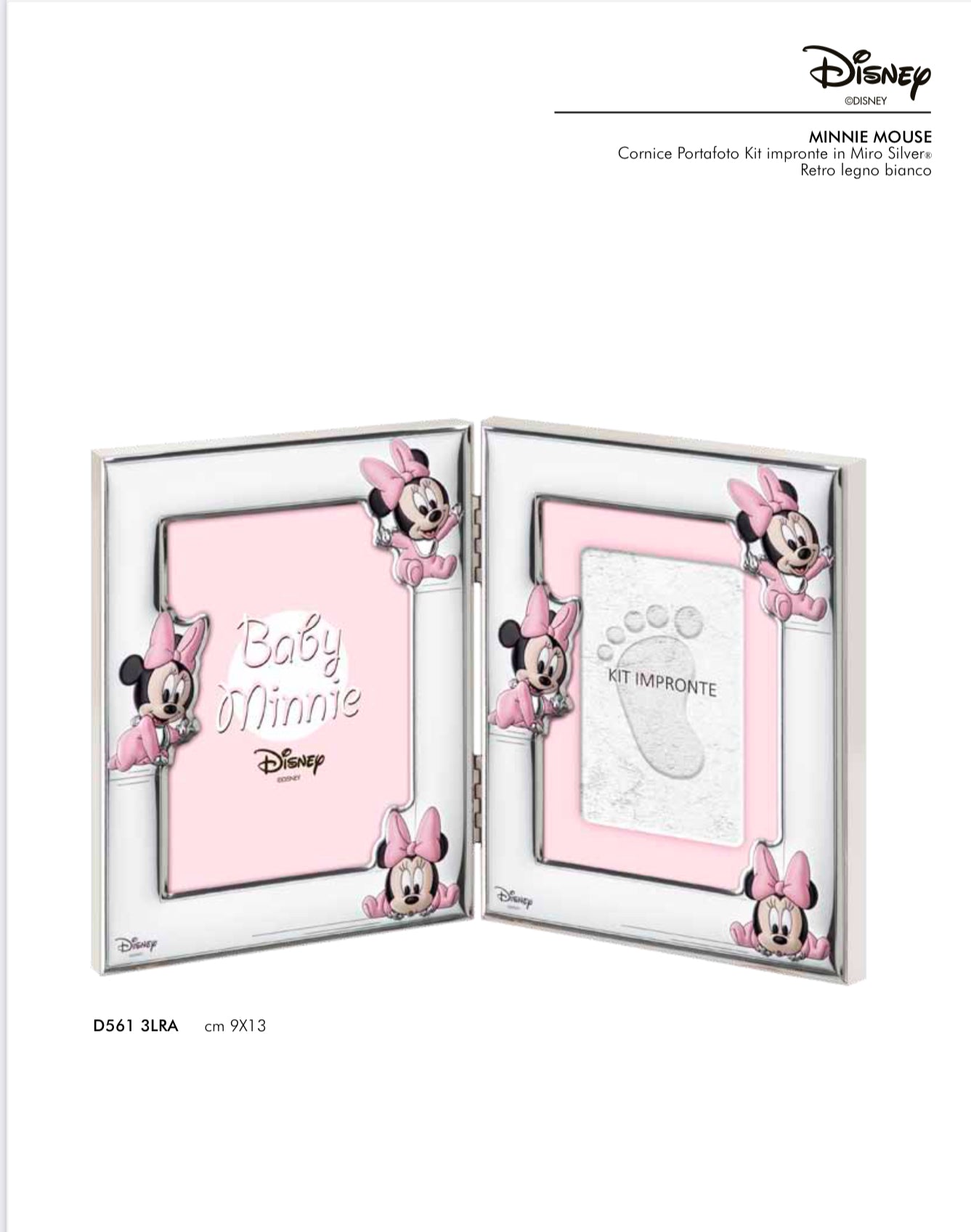 Mickey &amp; Minnie Mouse Footprint Kit Photo Frame