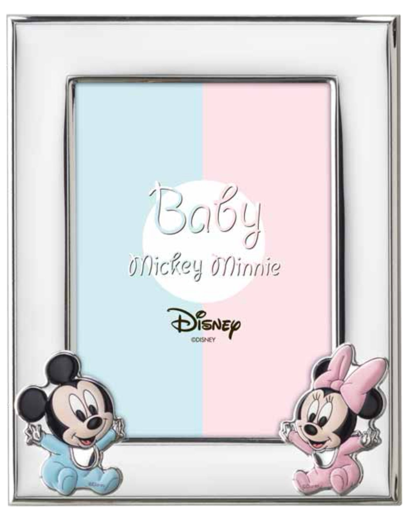 Cornice in argento Baby Disney- Mickey & Minnie