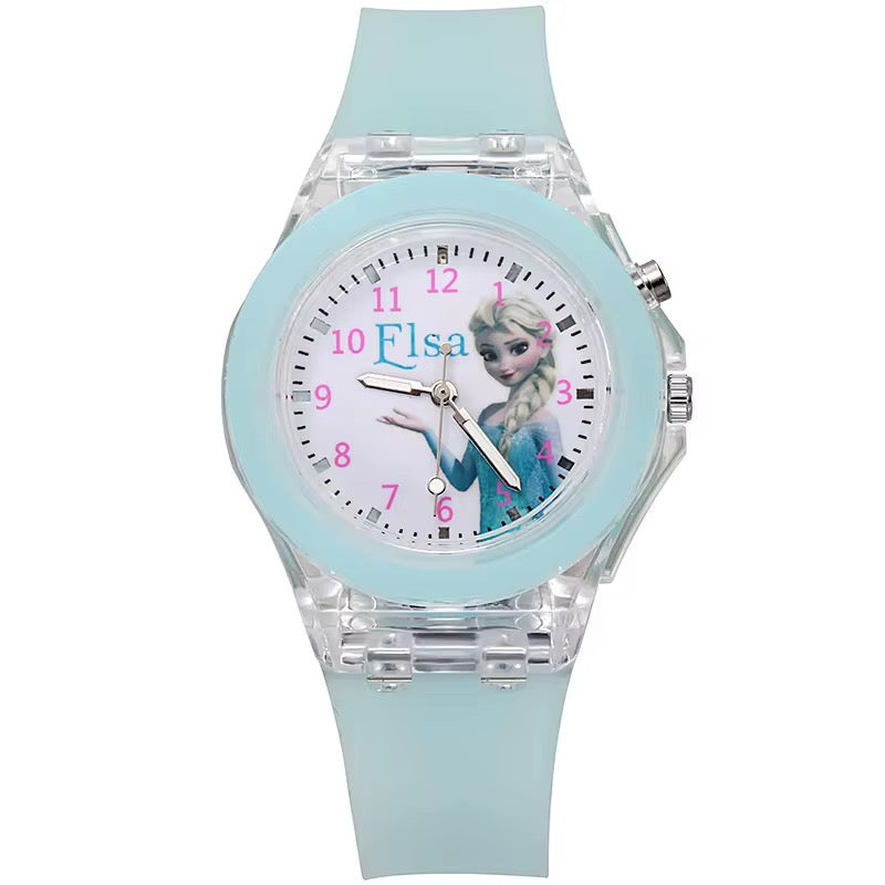 Orologio Magico per bambine - Quadrante luminoso Verde Acqua